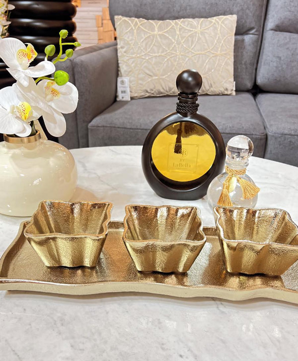 طقم بزورات ٣قطع مع صنيه نحاس